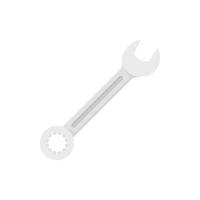 Fix wrench icon flat isolated vector