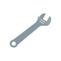 Plumber wrench icon flat isolated vector