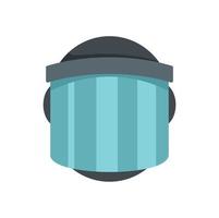 Police helmet icon flat isolated vector