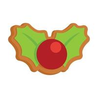 Gingerbread berry icon flat isolated vector