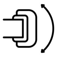 Vr camera angle icon outline vector. Virtual tour vector
