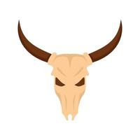 Cow skull icon flat isolated vector