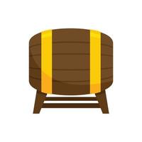 Drink barrel icon flat isolated vector