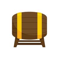 Drink barrel icon flat isolated vector