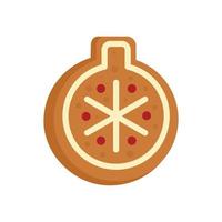 Gingerbread tree ball icon flat isolated vector