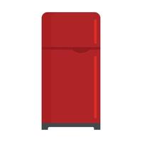 Retro fridge icon flat isolated vector