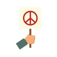símbolo de paz icono de protesta vector aislado plano