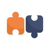 Scheme puzzle icon flat isolated vector