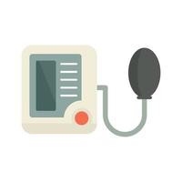 Pulse measurement device icon flat isolated vector