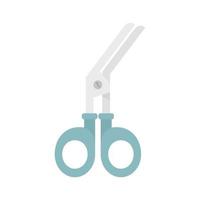 Medical scissors icon flat isolated vector