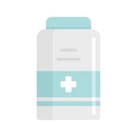 Medical jar icon flat isolated vector