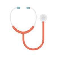 Stethoscope icon flat isolated vector