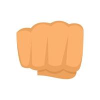 Hand fist icon flat isolated vector