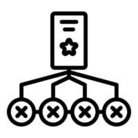 Two factor authentication icon outline vector. Verification password vector