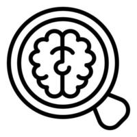 Brain examination icon outline vector. Xray machine vector