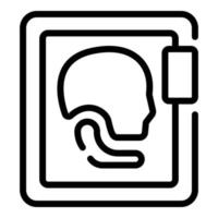 Xray image icon outline vector. Medical machine vector