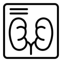 Human kidney examination icon outline vector. Medical health vector