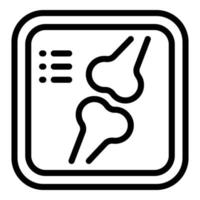 Bone examination icon outline vector. Healthcare chest vector