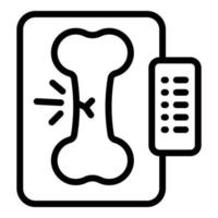 Broken bone icon outline vector. Xray machine vector