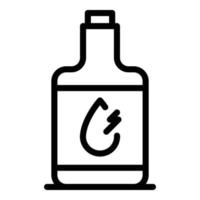 Water lab bottle icon outline vector. Chemical tube vector