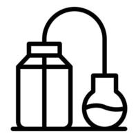 Lab experiment icon outline vector. Science research vector