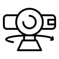 Vr camera icon outline vector. Angle video vector