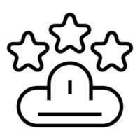Data cloud icon outline vector. Computer upload vector