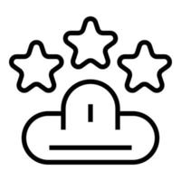 Data cloud icon outline vector. Computer upload vector