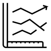 Graph chart speaker icon outline vector. Seminar presentation vector