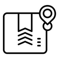 Parcel city location icon outline vector. Delivery app vector