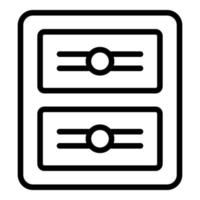 Apartment parcel locker icon outline vector. Delivery service vector