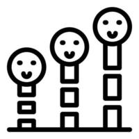 Satisfaction level chart icon outline vector. Feedback control vector