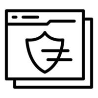 Web authentication icon outline vector. Two factor verification vector