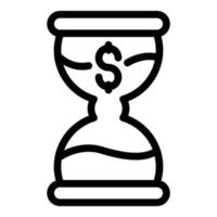 Finance hourglass icon outline vector. Corporate team vector