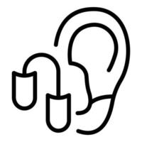 Silicone earplugs icon outline vector. Noise auditory vector