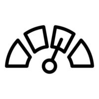 Satisfaction level gauge icon outline vector. Emoji happy vector