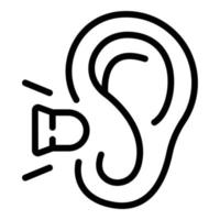 Cover earplugs icon outline vector. Auditory noise vector