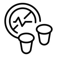 Quiet earplugs icon outline vector. Noise plug vector