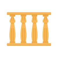 Egypt temple towers icon flat isolated vector