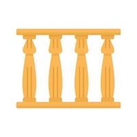 Egypt temple towers icon flat isolated vector