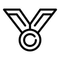 Finance medal icon outline vector. Office manager vector