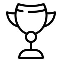 vector de contorno de icono de copa de oro empresarial. premio ganador