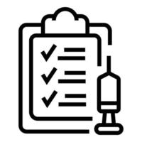 Clipboard medical certificate icon outline vector. Doctor health vector
