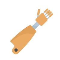 Prosthesis hand icon flat isolated vector