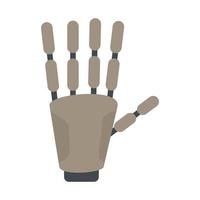 Bionic hand icon flat isolated vector