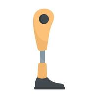 Modern leg prosthesis icon flat isolated vector