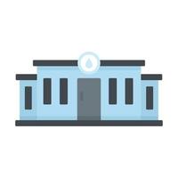 Milk factory icon flat isolated vector