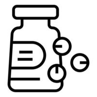 Pills jar icon outline vector. Medicine pill vector