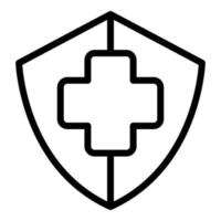 Clinic medical insurance icon outline vector. Health life vector