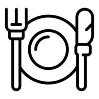 Birthday dishes icon outline vector. Christmas present vector